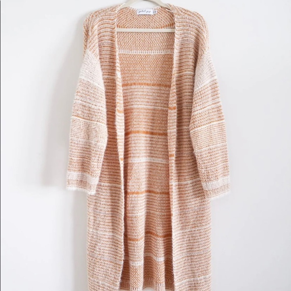 Petal & Pup Striped Knit Cardigan - Cream and Tan